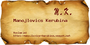 Manojlovics Kerubina névjegykártya